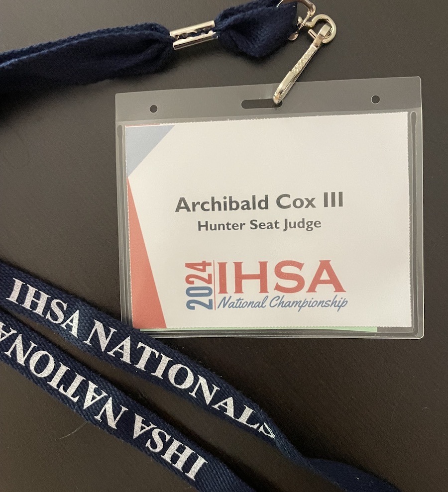 Archie Cox, Hunter Seat Judge at the ISHA National Championship 2024 Tryon International Equestrian Center