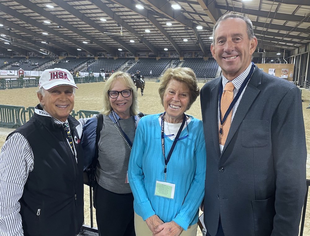 Archie Cox, 2024 IHSA Hunter Seat Judge, with ISHA founder Bob Cacchione 2024 Tryon International Equestrian Center