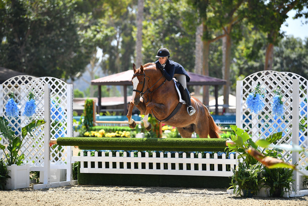 Mary Easley and Union Winner $5,000 USHJA Jr/Am National Hunter Derby 2025 HITS Del Mar Summer