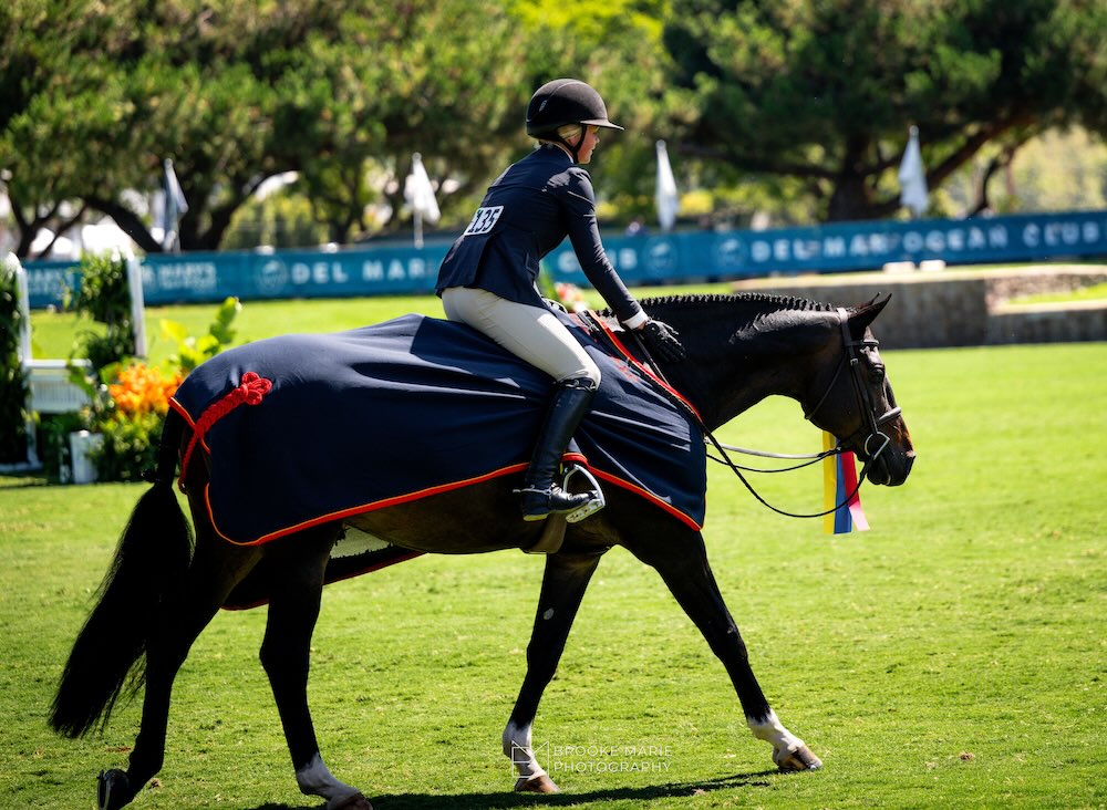 Violet Tatum and Jagerbomb 2025 Adequan/USEF Junior Hunter National Championship - West 3’6” Junior Hunter, Overall Grand Champion River Edge Farm Perpetual Trophy, Winner Classic Phase, Winner Handy Phase, Winner U/S Phase, 3rd Del Mar, California Photo by Brooke Marie