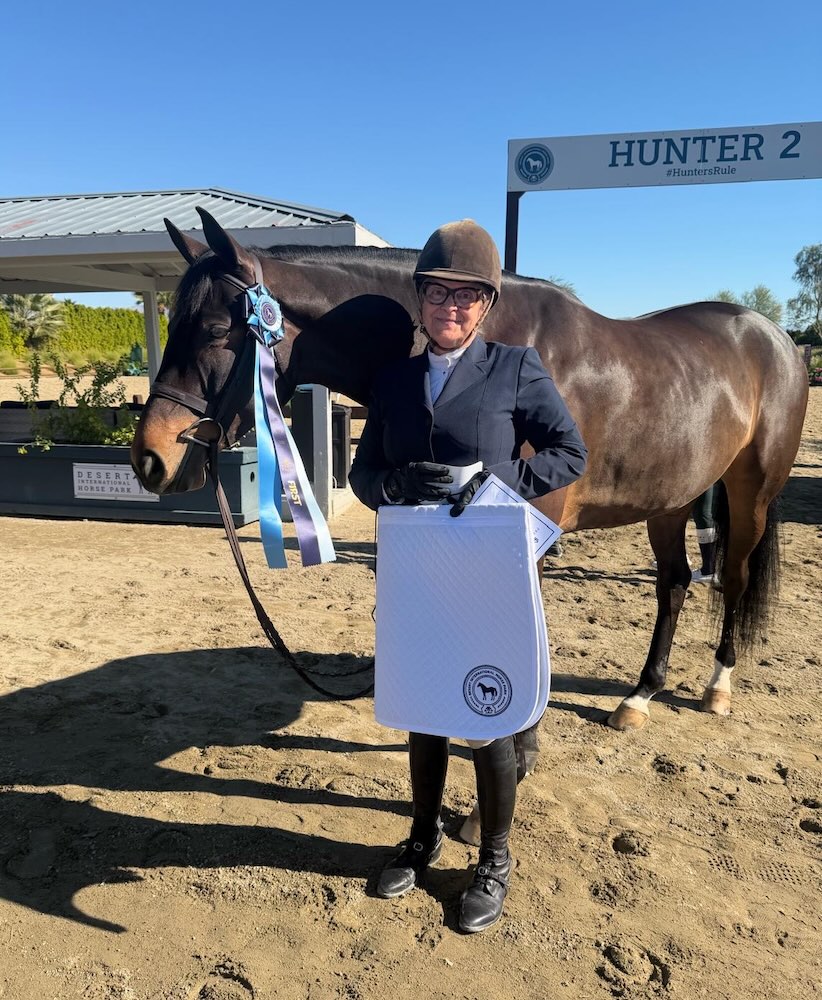 Gina Ross and Partake Champion Adult Hunter Classic 2025 Desert Holiday
