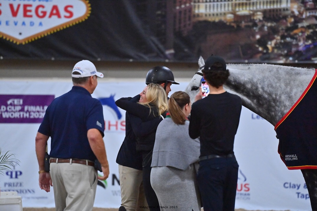 Brayden Anson and Santini Large Junior Hunter 3'3" Classic and Stake Winner 2025 USHJA National Championships Photo by Andrew Ryback