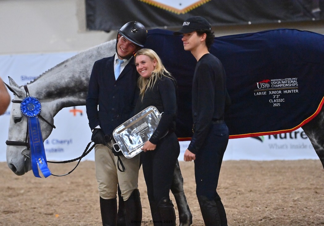 Brayden Anson and Santini Large Junior Hunter 3'3" Classic and Stake Winner 2025 USHJA National Championships