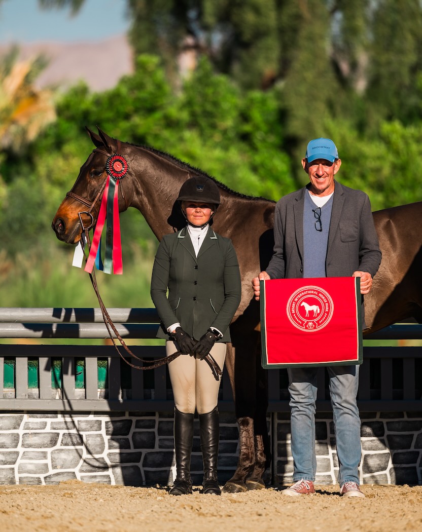 Violet Tatum and Braavos Junior Hunter Champion and Classic Winner 2025 Desert Holiday 1 Photo by High Desert Sport Photo