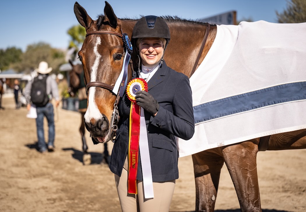 Jamie Krupnick and Troubadour Reserve Champion Adult Equitation 2026 Desert Circuit 1 Photo by Kristin Lee Photography