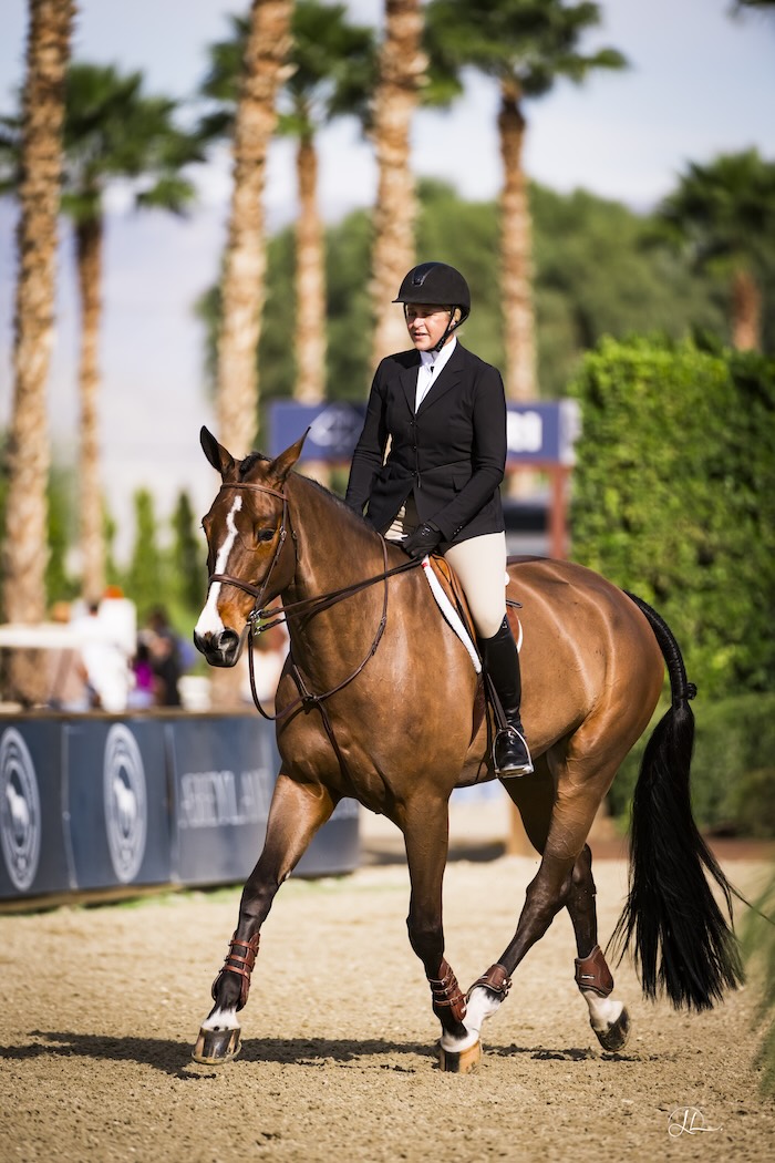 Jamie Krupnick and Troubadour USHJA Adult Jump Seat Medal 2026 Desert Circuit Week 2 Photo by Lindsey Long Photography