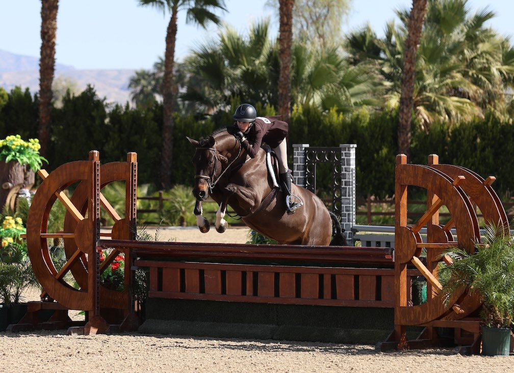 Sally Mulroney and Simply Irresistible Champion Junior Hunter 16-17 3'3" 2026 Desert Circuit