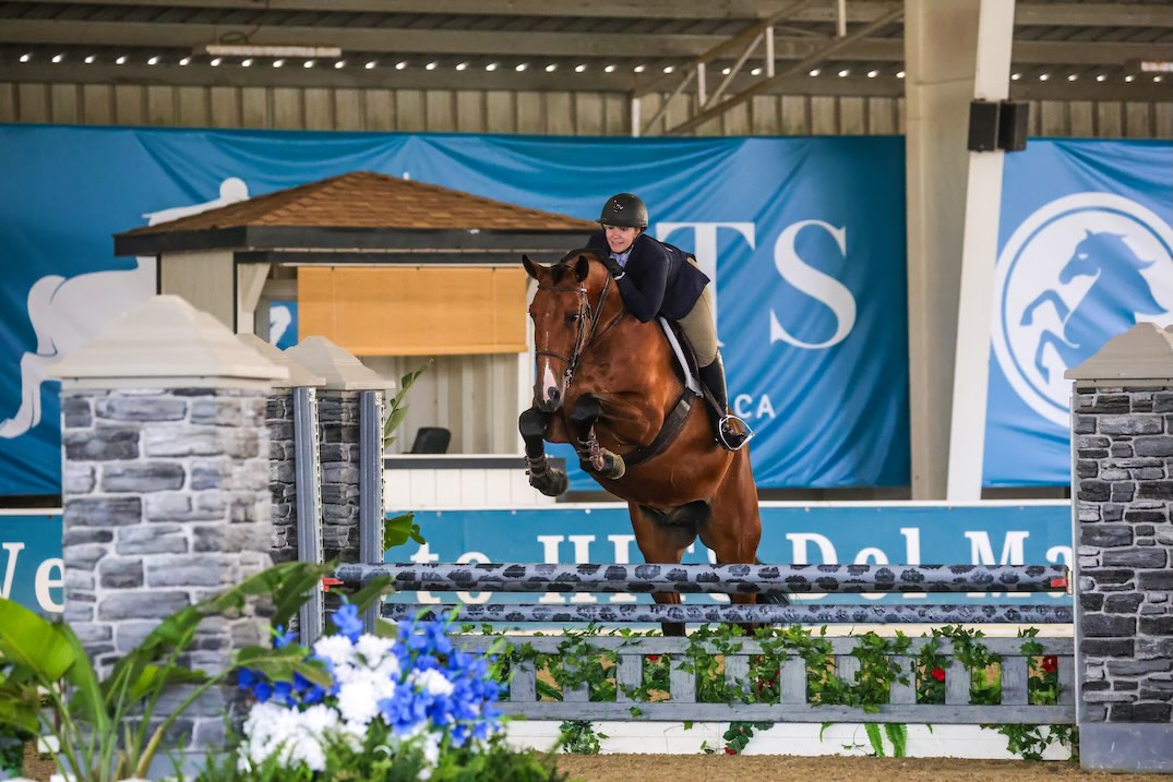 Belle Calkin and Bellefort Van Brugge Adult Equitation 2026 HITS Del Mar Photo by High Desert Sport Photo