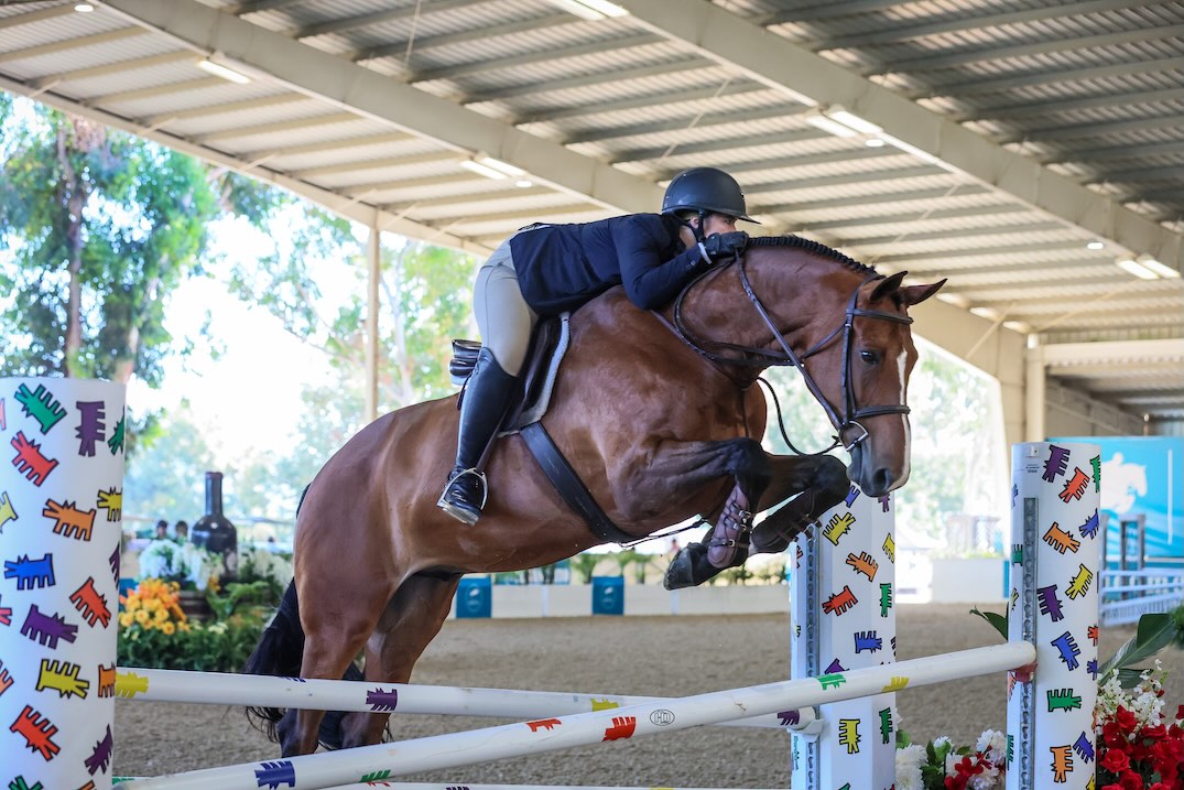 Belle Calkin and Ponte 3'6" AO Hunter 18-35 2026 HITS Del Mar Photo by High Desert Sport Photo