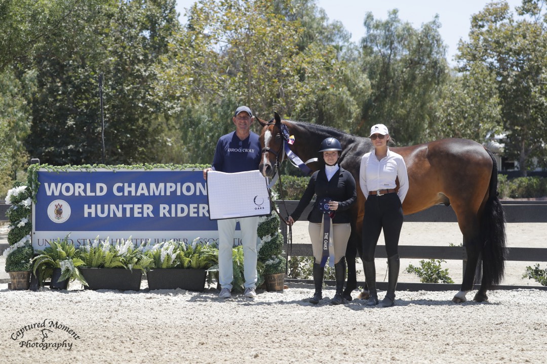 Sophie Cohen and Christopher Robin Champion Low Child/Adult Equitation 2026 Oaks Summer Tour Photo by Captured Moment