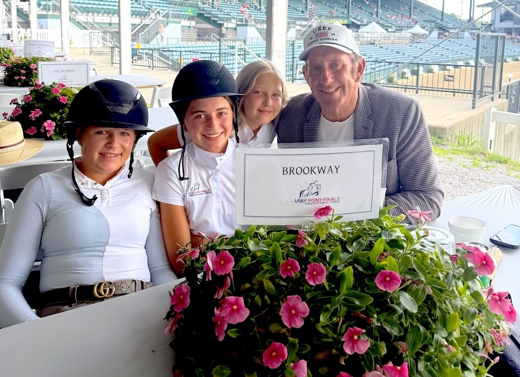 Geneva Saunders, Harley Bartolacci, Myers Allen Saunders, and Archie Cox 2026 USEF Pony Finals Lexington, Kentucky